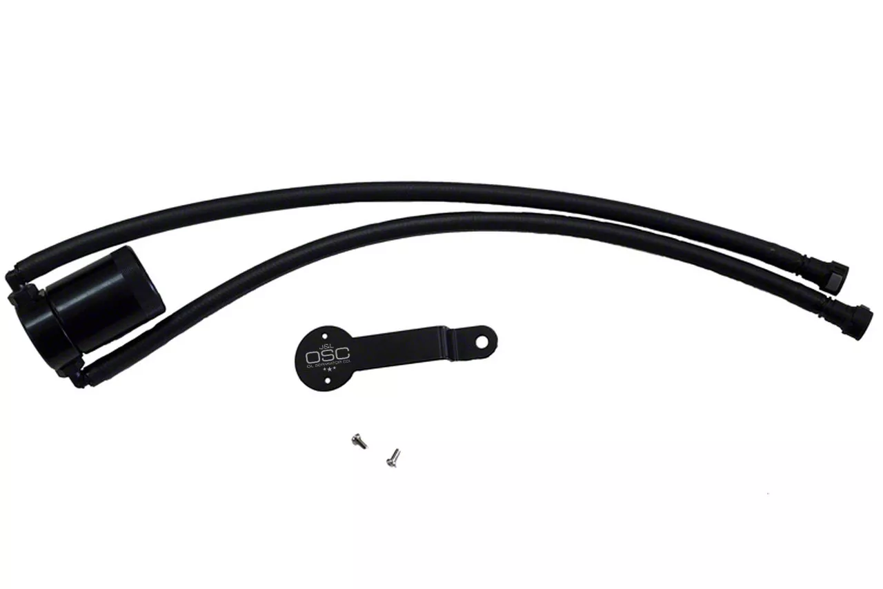 J&L 3.0 Oil Separator; Black Anodized; Driver Side (14-18 V8 Silverado 1500)
