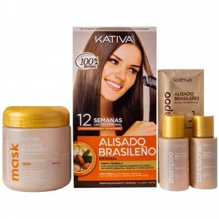 Set cheratina lisciante per capelli brasiliana KATIVA