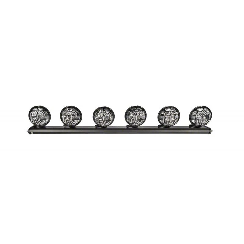 KC HiLiTES 50-Inch Overhead Xross Bar with Apollo Pro Halogen 6-Light Kit (Universal; Some Adaptation May Be Required)