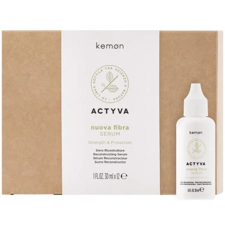 Kemon Actyva Nuova Fibra - siero trattamento ricostruzione capelli, 12x30ml