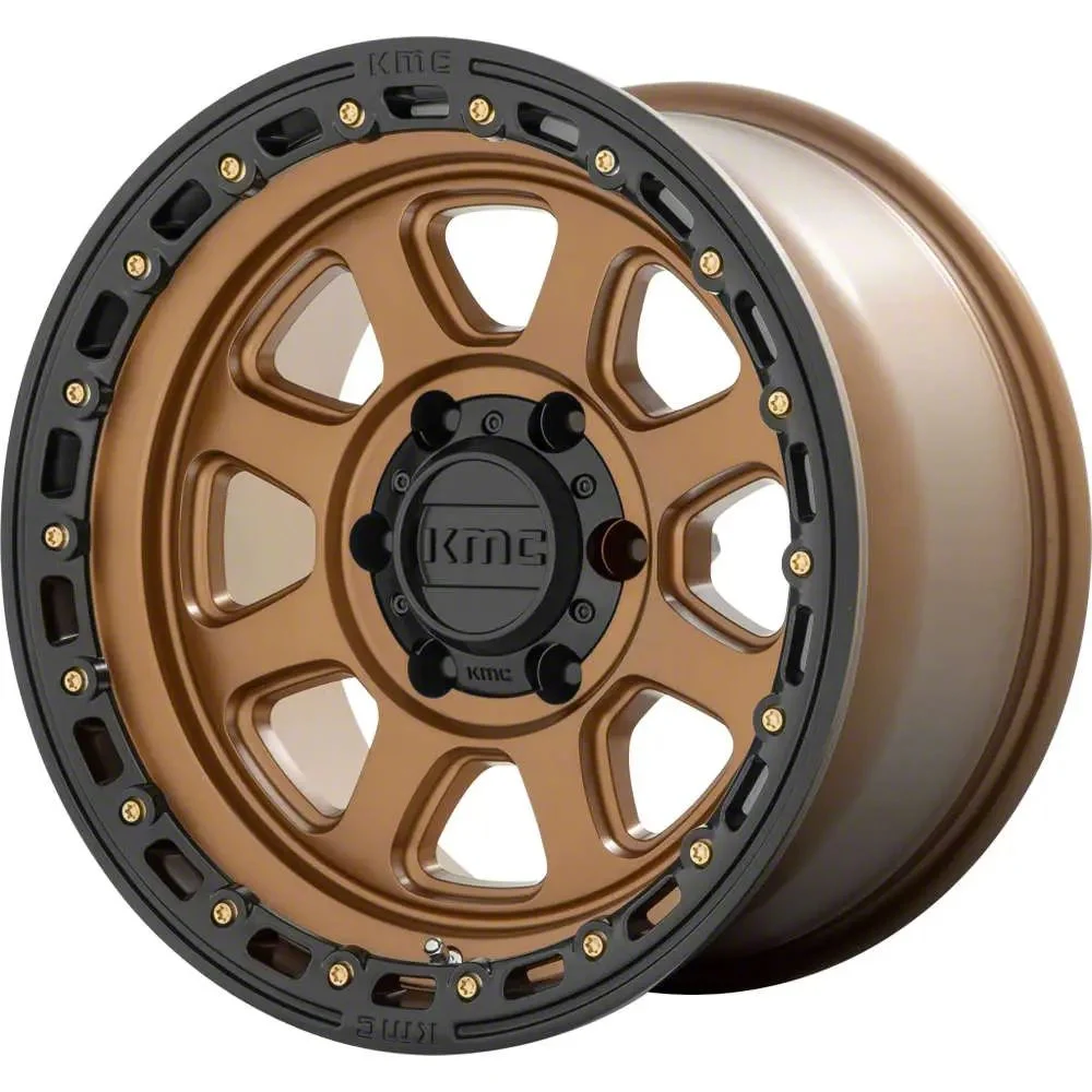 KMC Chase Matte Bronze with Black Lip 6-Lug Wheel; 17x9; 0mm Offset (15-20 Tahoe)