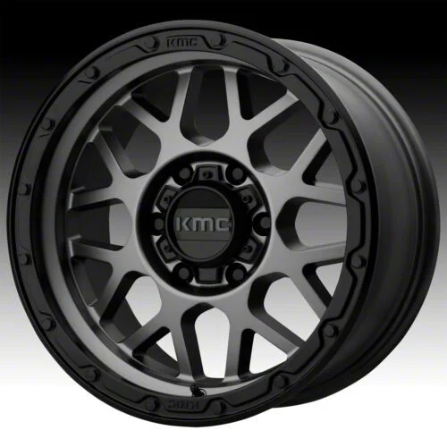 KMC Grenade Off-Road Matte Gray 6-Lug Wheel; 17x9; 18mm Offset (15-20 Tahoe)