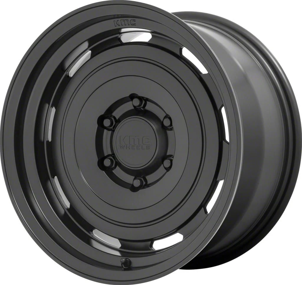 KMC Roswell Satin Black 6-Lug Wheel; 17x8.5; 0mm Offset (15-20 Tahoe)