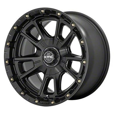 KMC Sync Satin Black 6-Lug Wheel; 17x9; 0mm Offset (15-20 Tahoe)