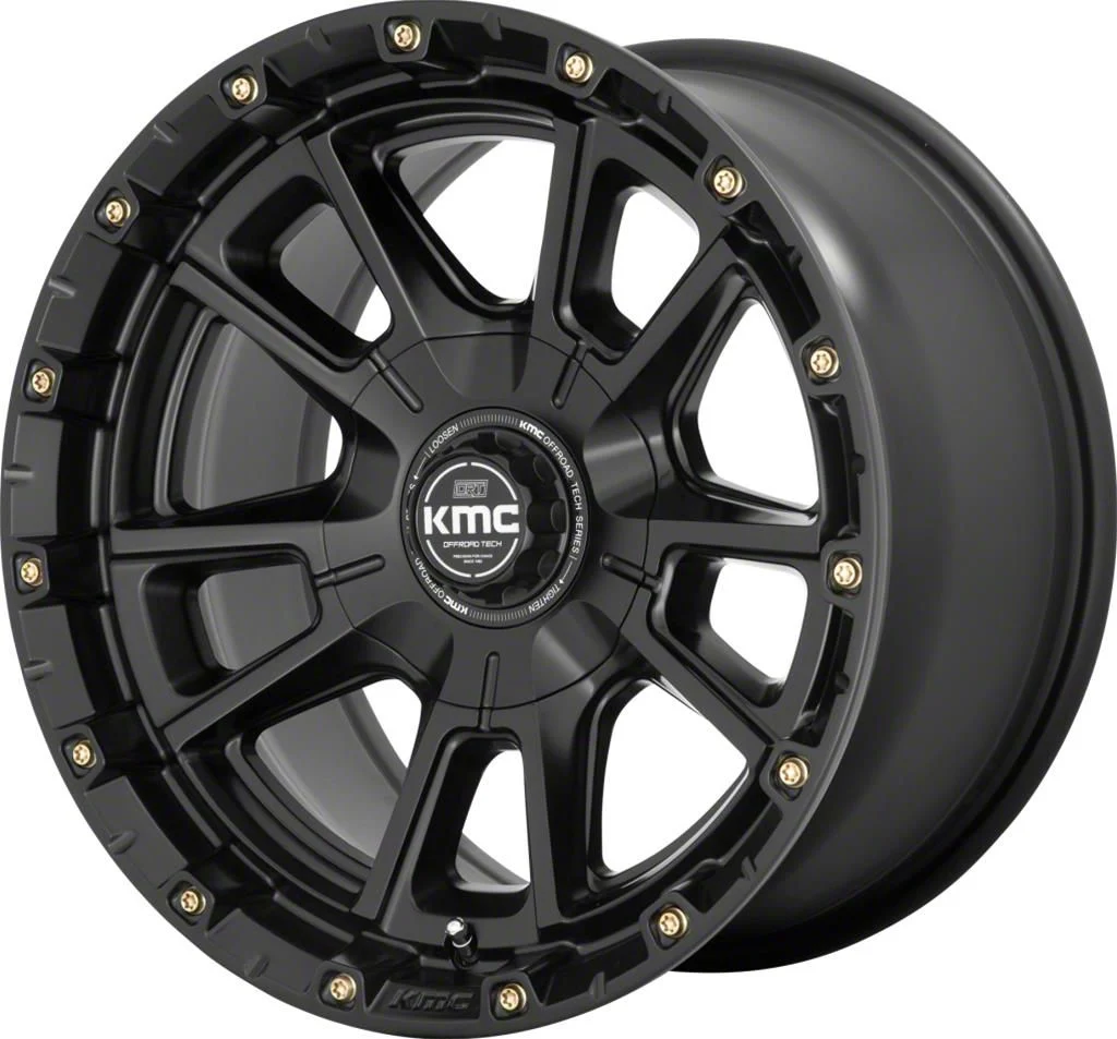 KMC Sync Satin Black 6-Lug Wheel; 17x9; 18mm Offset (15-20 Tahoe)