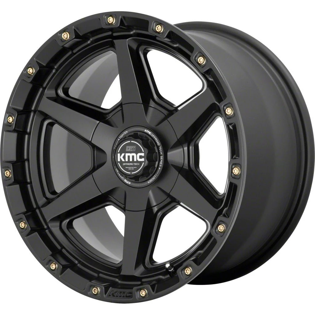 KMC Tempo Satin Black 6-Lug Wheel; 17x9; 0mm Offset (15-20 Tahoe)