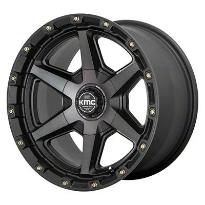 KMC Tempo Satin Black with Gray Tint 6-Lug Wheel; 17x9; 0mm Offset (15-20 Tahoe)