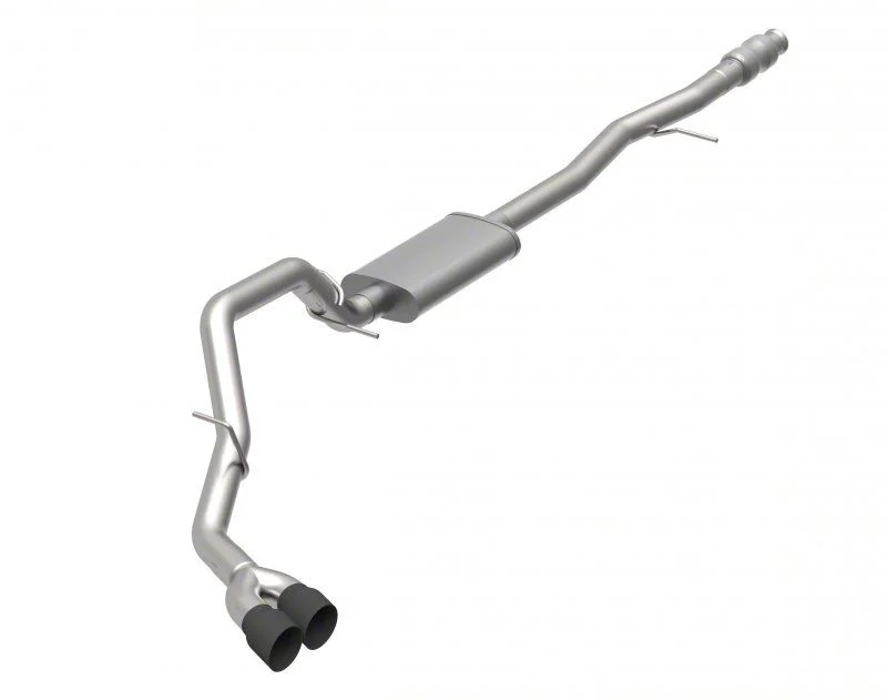 Kooks KRT Single Exhaust System with Black Tips; Side Exit (19-26 5.3L Sierra 1500)