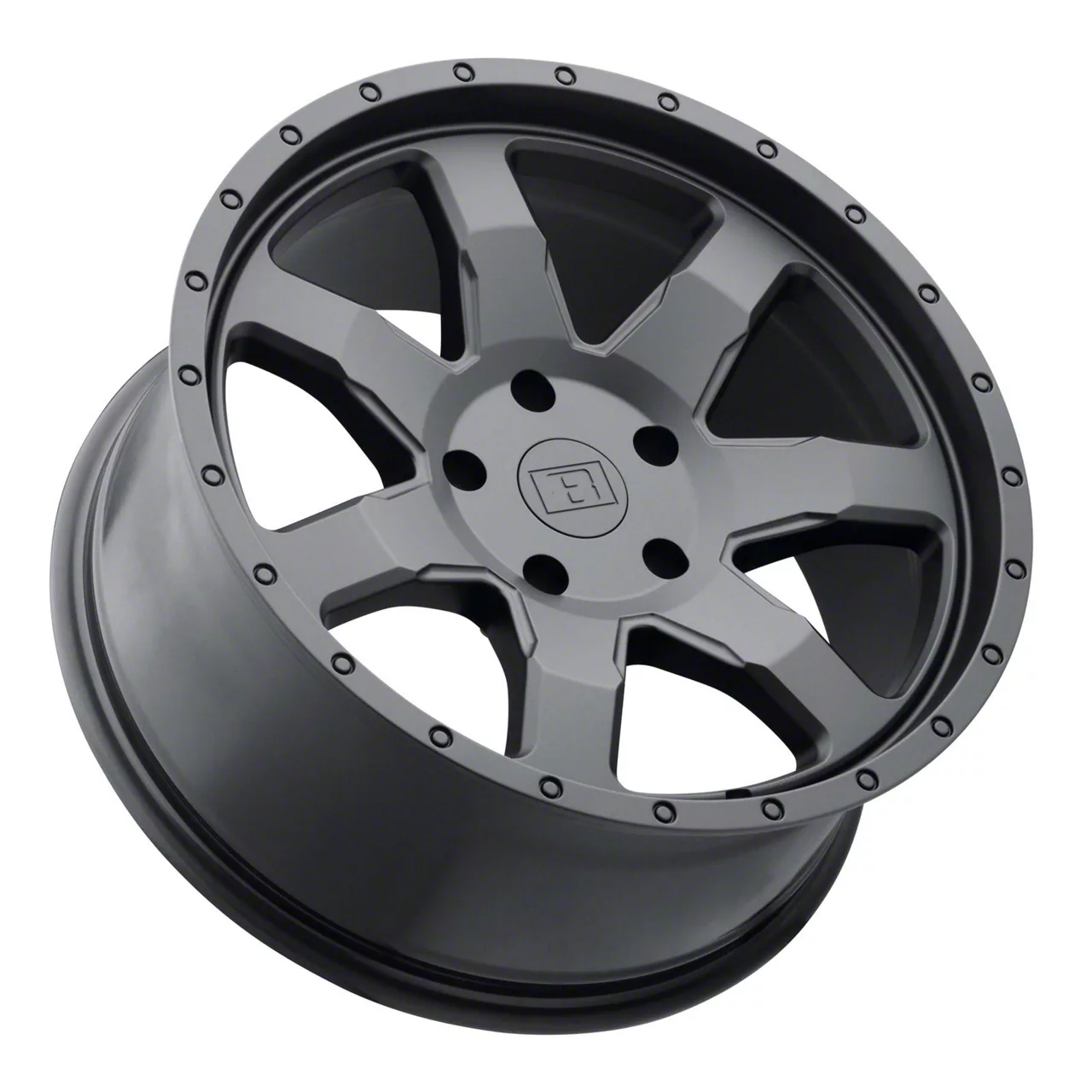 Level 8 Wheels Slam Matte Black 5-Lug Wheel; 17x8.5; -6mm Offset (09-18 RAM 1500)