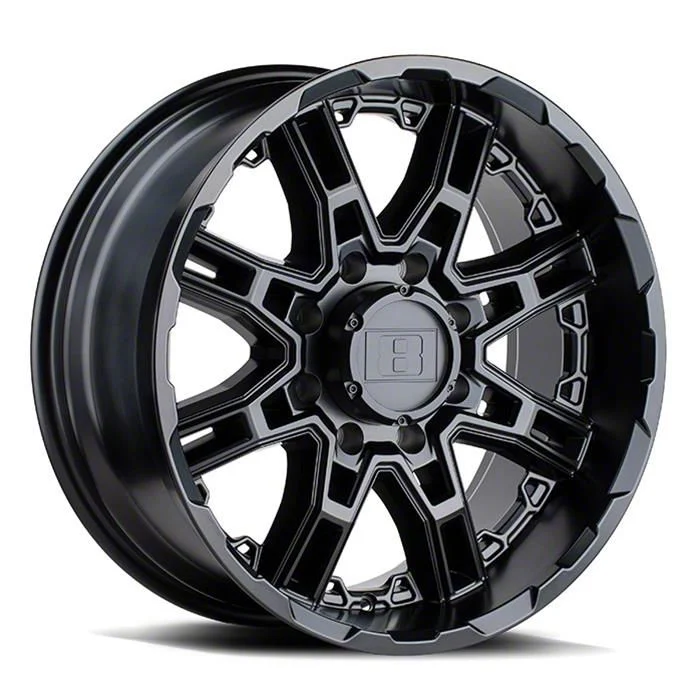 Level 8 Wheels Slingshot Matte Black 8-Lug Wheel; 20x11.5; -44mm Offset (07-10 Sierra 3500 HD SRW)