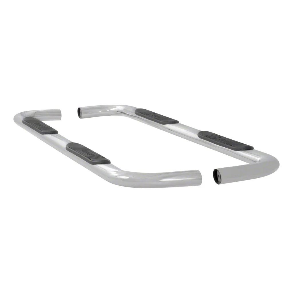 4-Inch Oval Nerf Side Step Bars; Polished Stainless (15-24 F-150 SuperCrew)