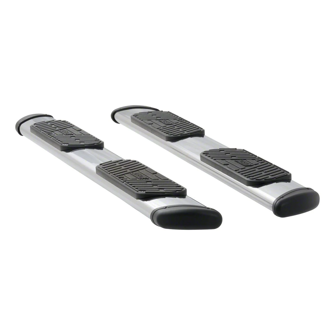 Regal 7-Inch Oval Side Step Bars; Polished Stainless (17-26 F-350 Super Duty SuperCrew)