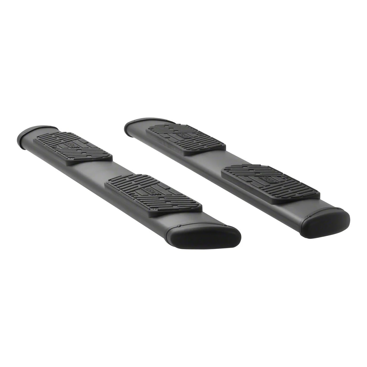 Regal 7-Inch Oval Side Step Bars; Textured Black (17-26 F-350 Super Duty SuperCrew)