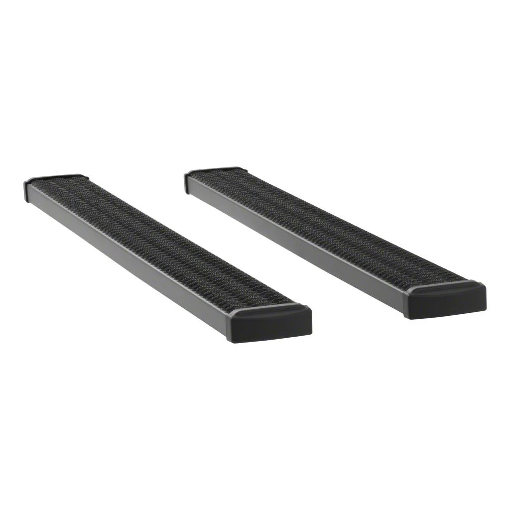 Grip Step 7-Inch Wheel-to-Wheel Running Boards; Rocker Mount; Textured Black (07-13 Sierra 1500 Regular Cab)