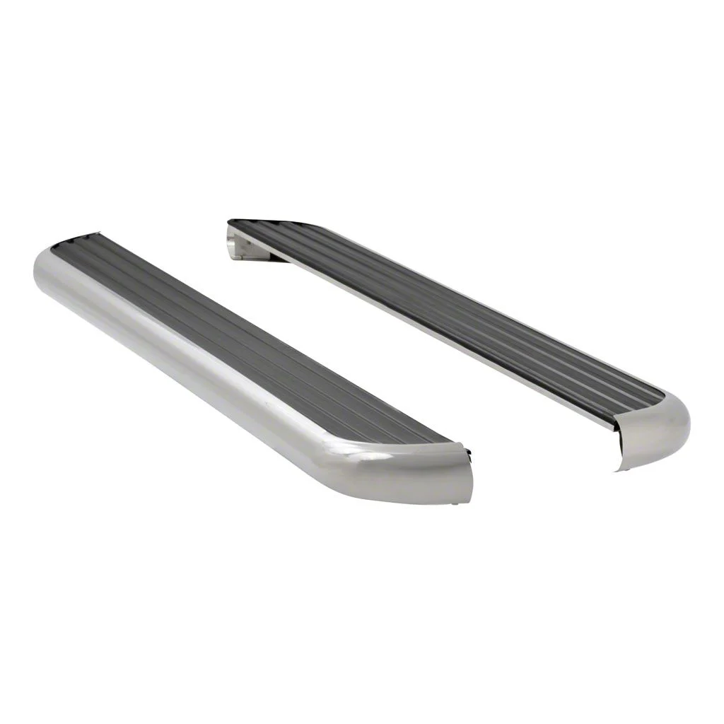 MegaStep 6.50-Inch Running Boards; Body Mount; Polished Stainless (09-18 RAM 1500 Crew Cab)
