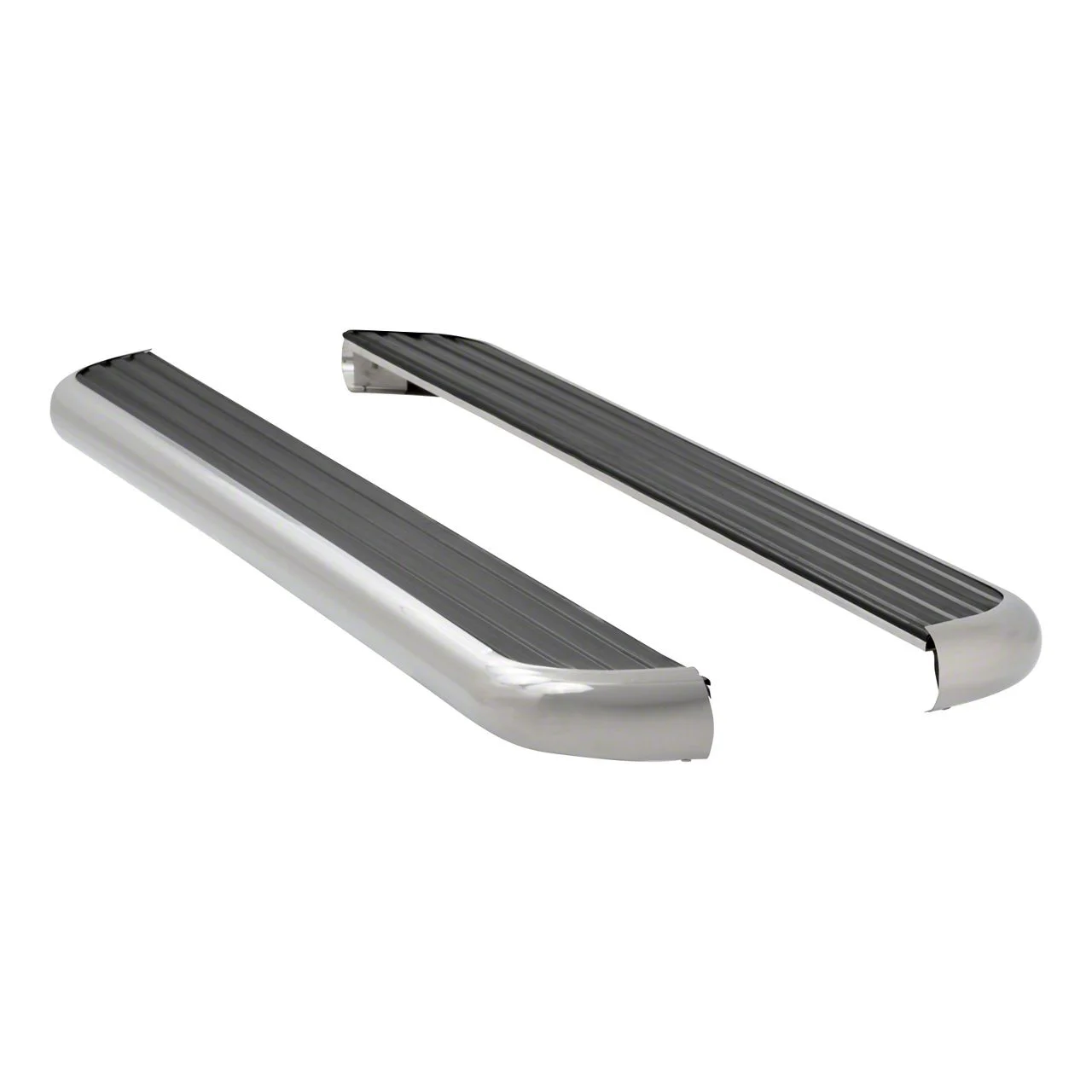 MegaStep 6.50-Inch Running Boards; Rocker Mount; Polished Stainless (07-13 Sierra 1500 Crew Cab)
