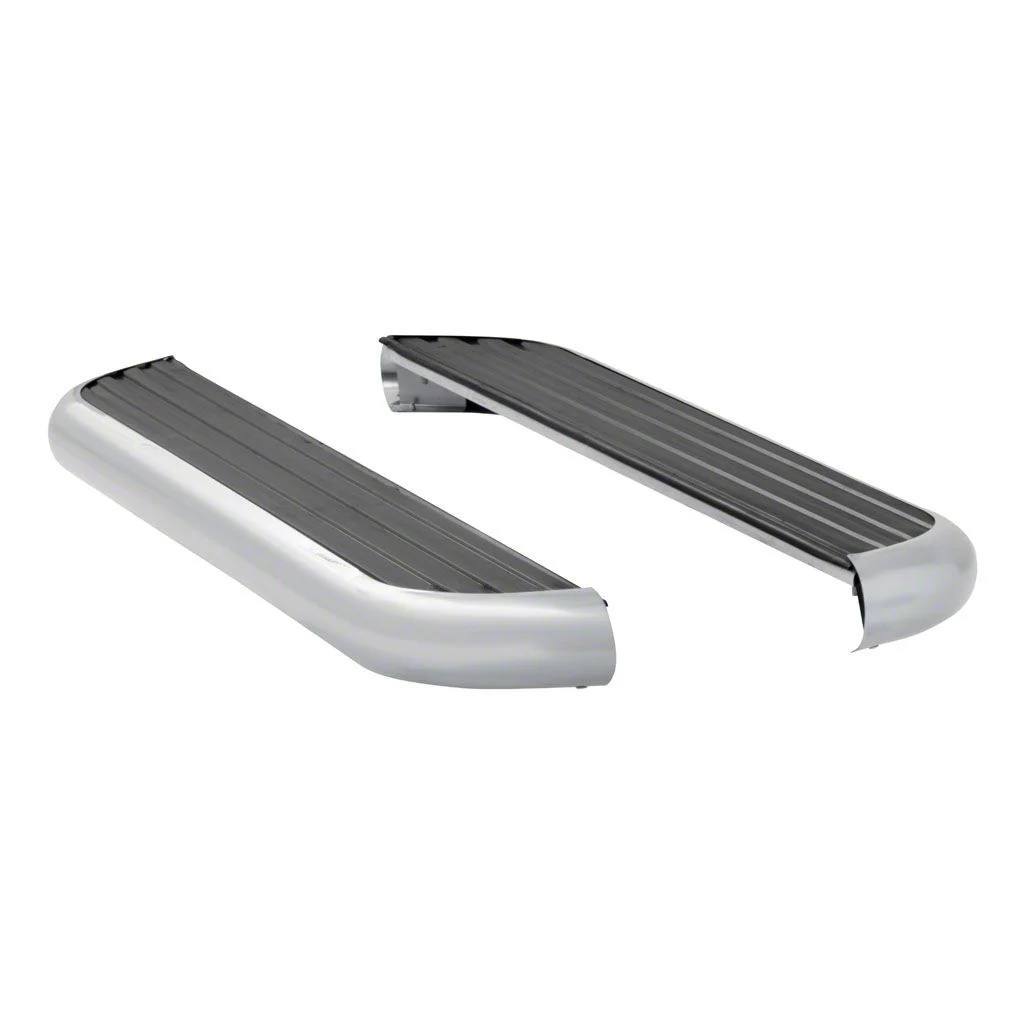 MegaStep 6.50-Inch Running Boards; Rocker Mount; Polished Stainless (14-18 Sierra 1500 Crew Cab)