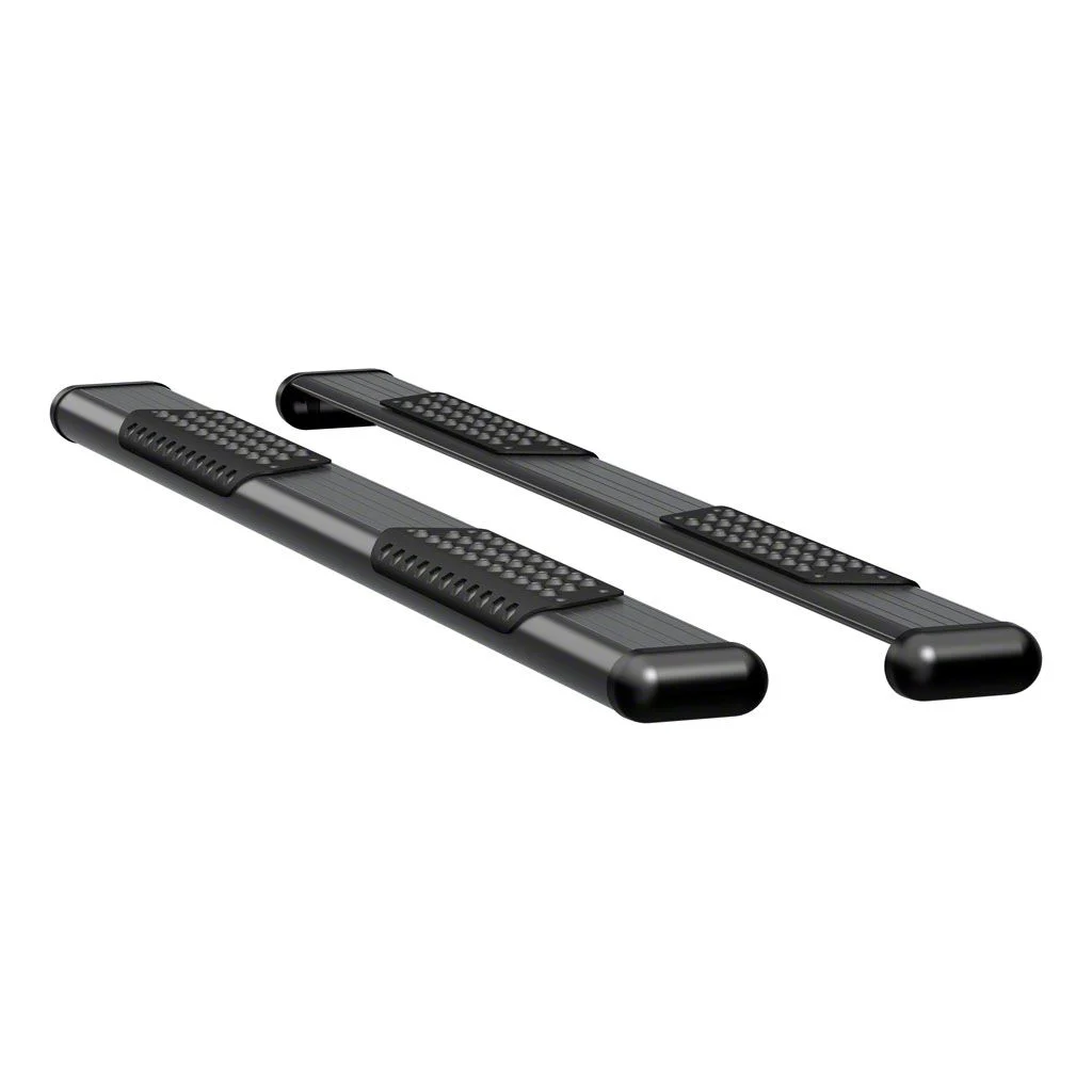O-Mega II 6-Inch Oval Side Step Bars; Body Mount; Textured Black (09-18 RAM 1500 Quad Cab)