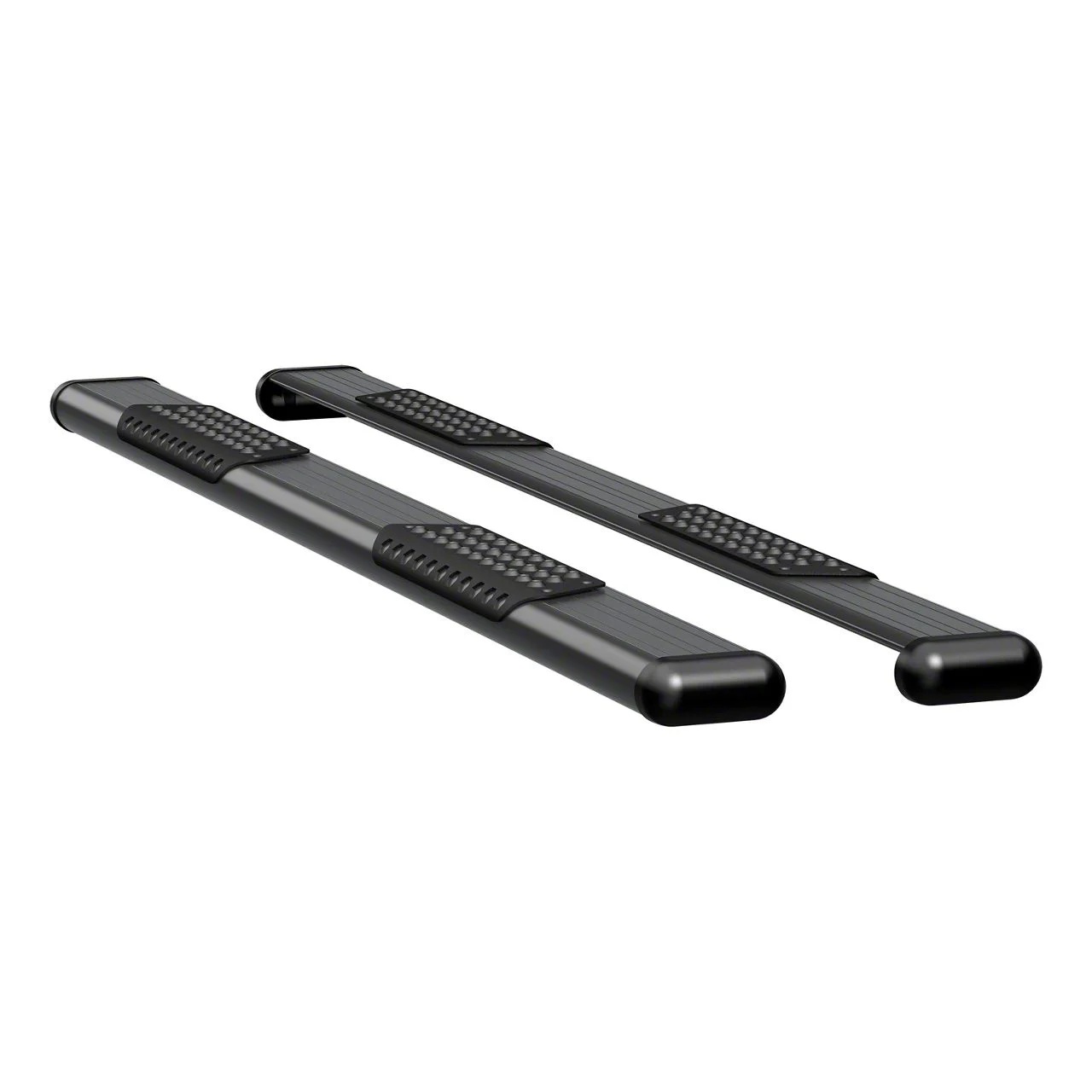 O-Mega II 6-Inch Oval Side Step Bars; Rocker Mount; Textured Black (09-18 RAM 1500 Crew Cab)