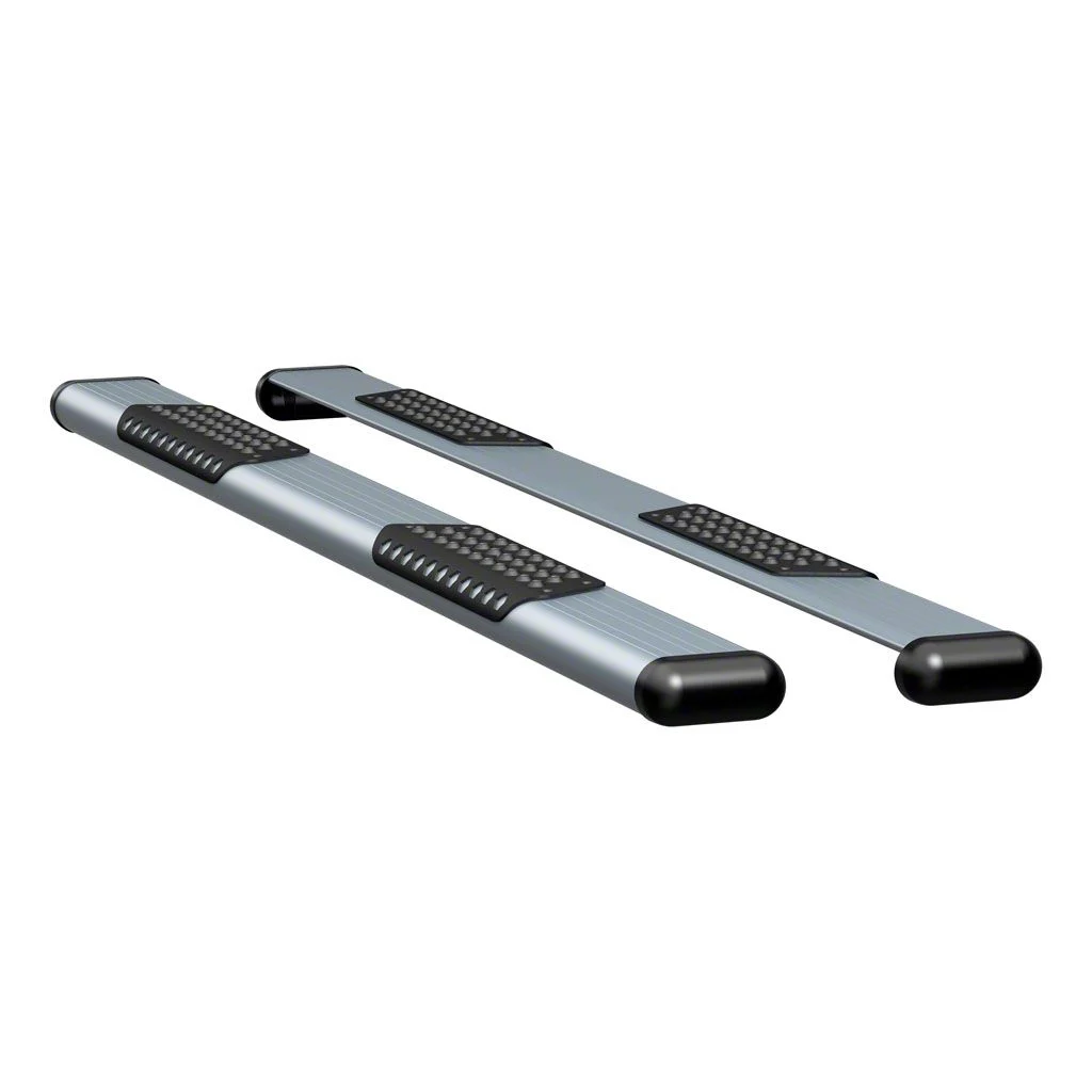 O-Mega II 6-Inch Oval Side Step Bars; Silver (04-14 F-150 SuperCrew)