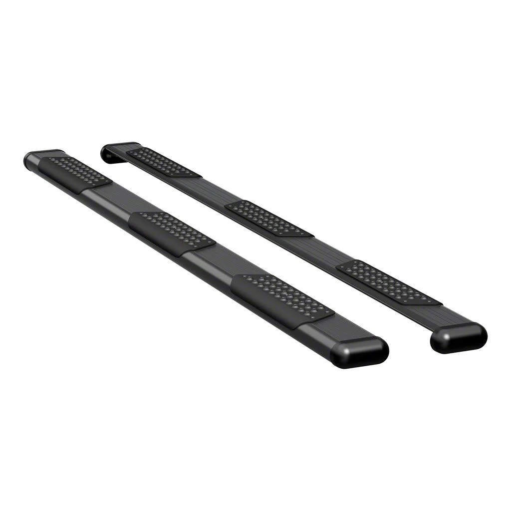 O-Mega II 6-Inch Wheel-to-Wheel Oval Side Step Bars; Body Mount; Textured Black (04-13 Silverado 1500 Crew Cab)