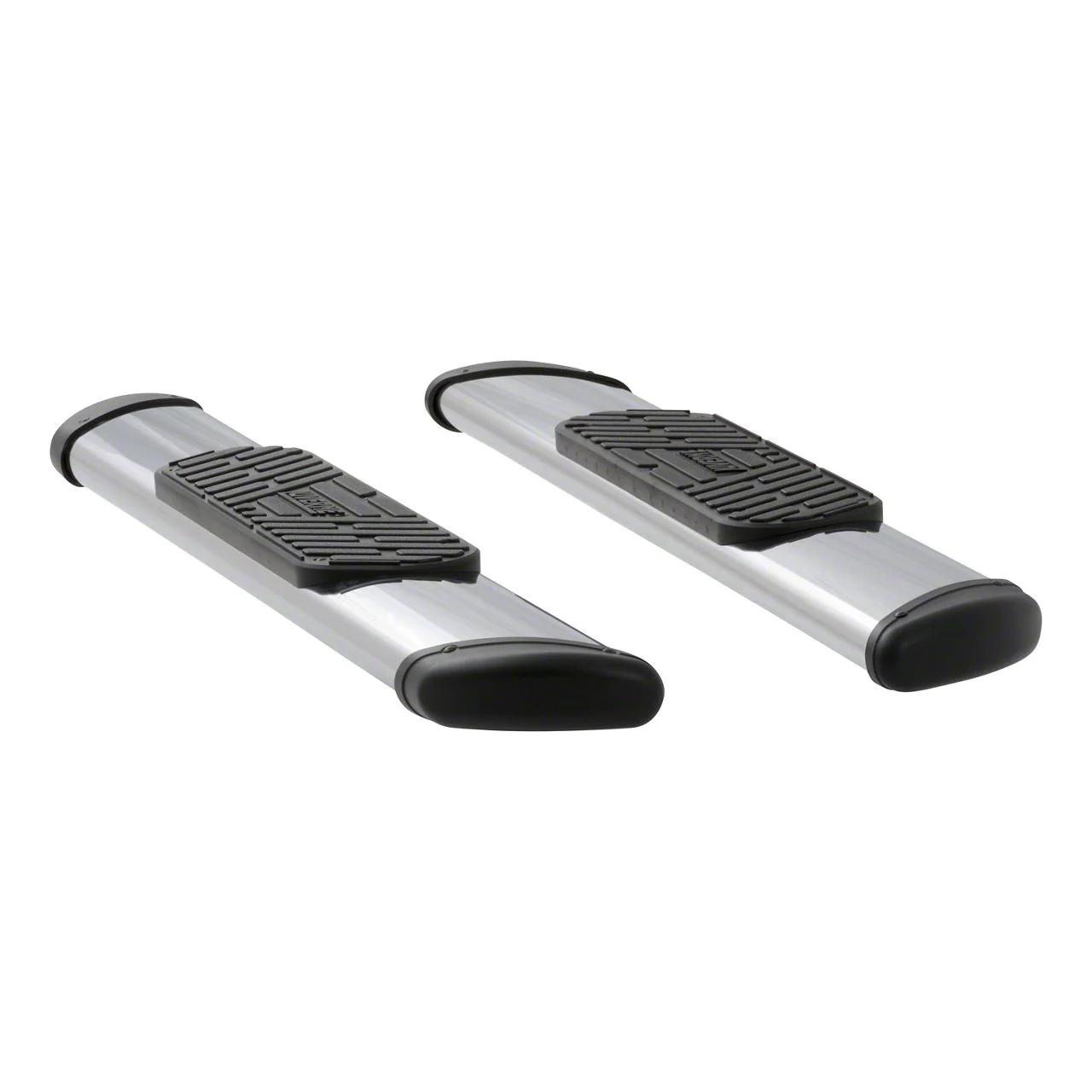 Regal 7-Inch Oval Side Step Bars; Body Mount; Polished Stainless (09-18 RAM 1500 Regular Cab)