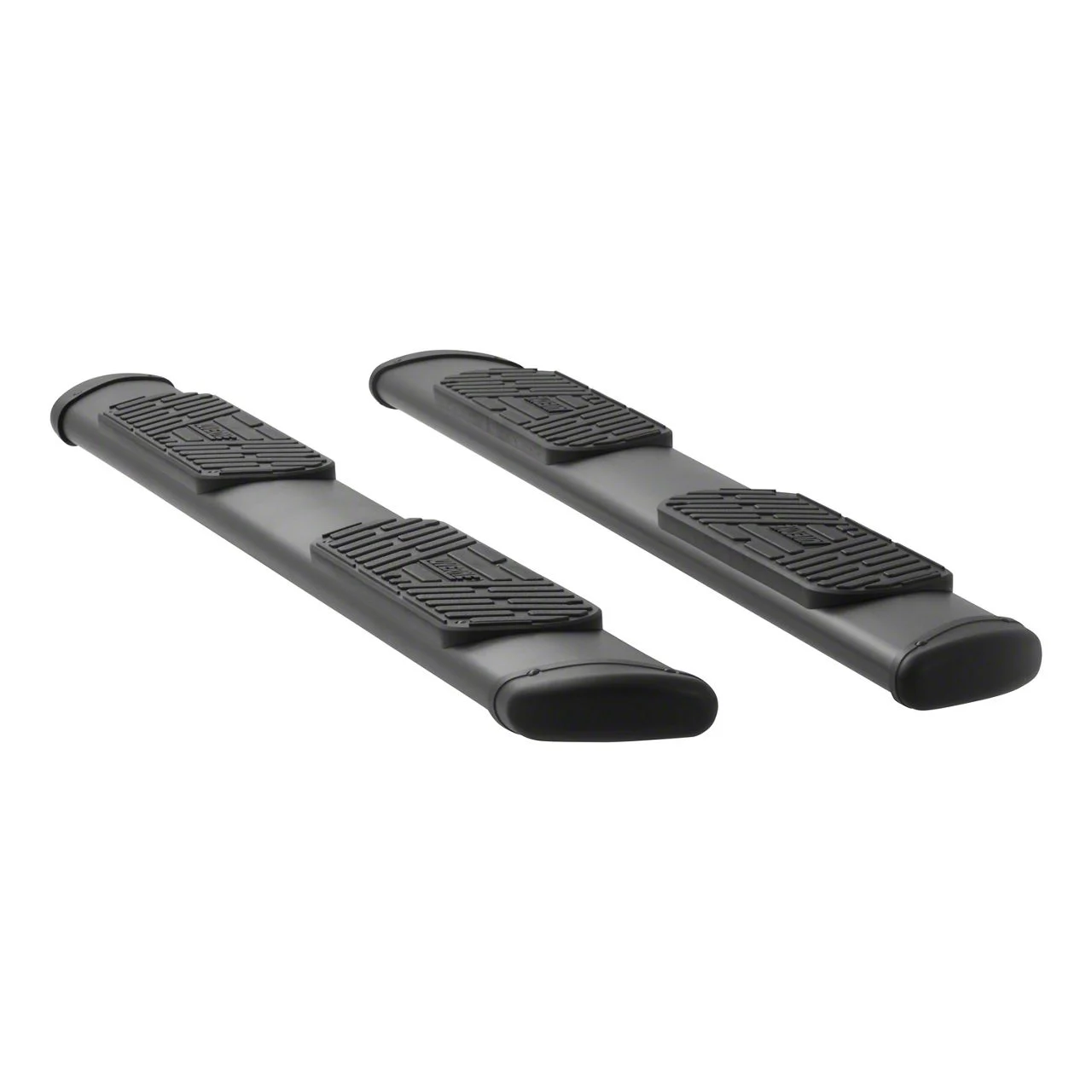 Regal 7-Inch Oval Side Step Bars; Body Mount; Textured Black (09-18 RAM 1500 Crew Cab)