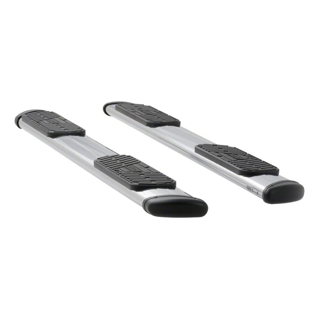 Regal 7-Inch Oval Side Step Bars; Polished Stainless (15-26 F-150 SuperCrew)
