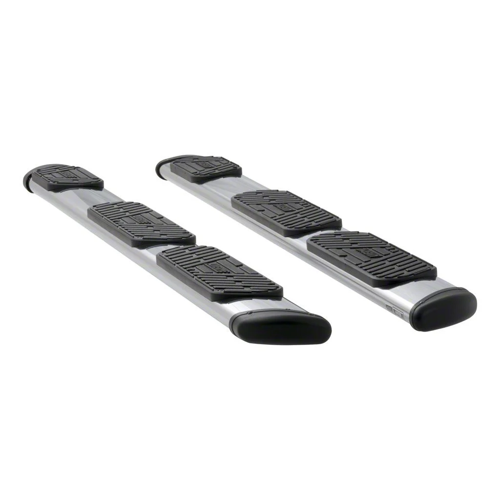 Regal 7-Inch Wheel-to-Wheel Oval Side Step Bars; Polished Stainless (09-14 F-150 SuperCrew)