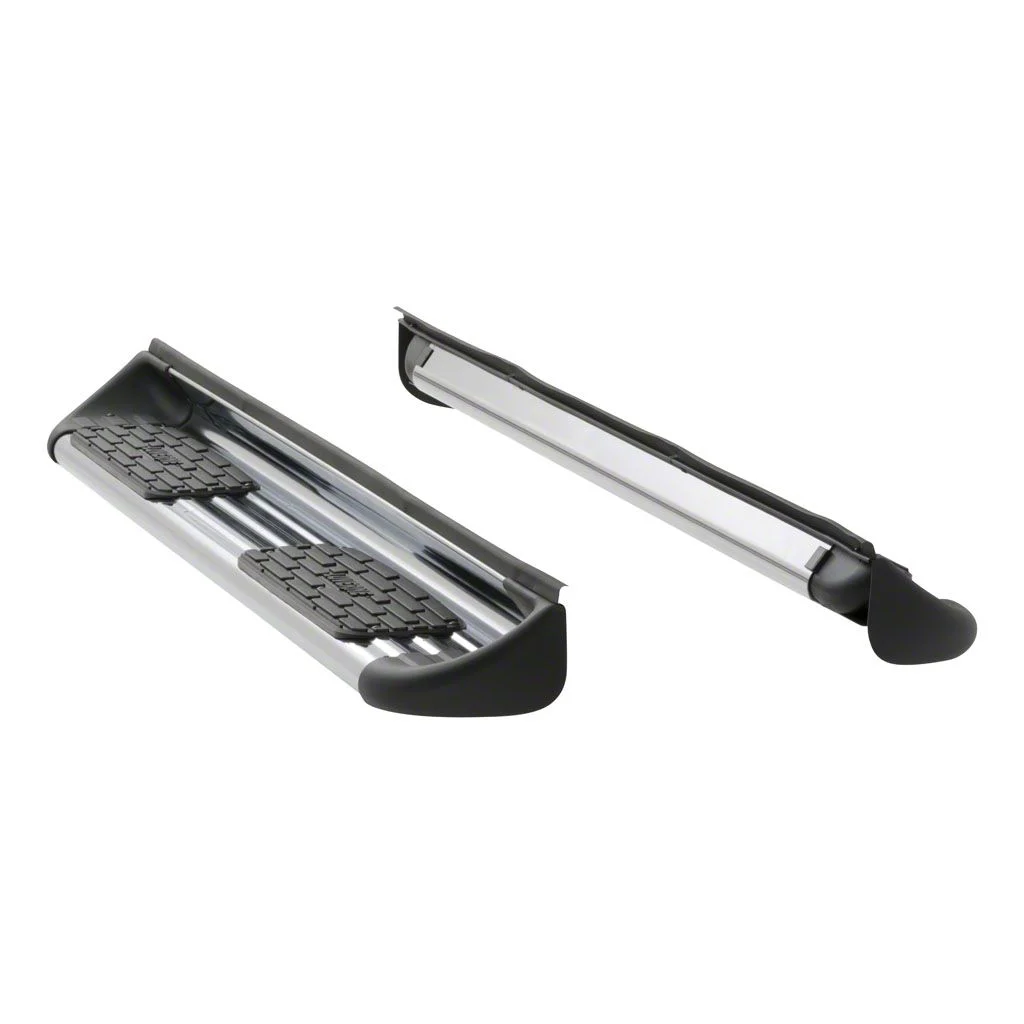 Stainless Side Entry Running Boards; Rocker Mount; Polished (07-13 Sierra 1500 Extended Cab)
