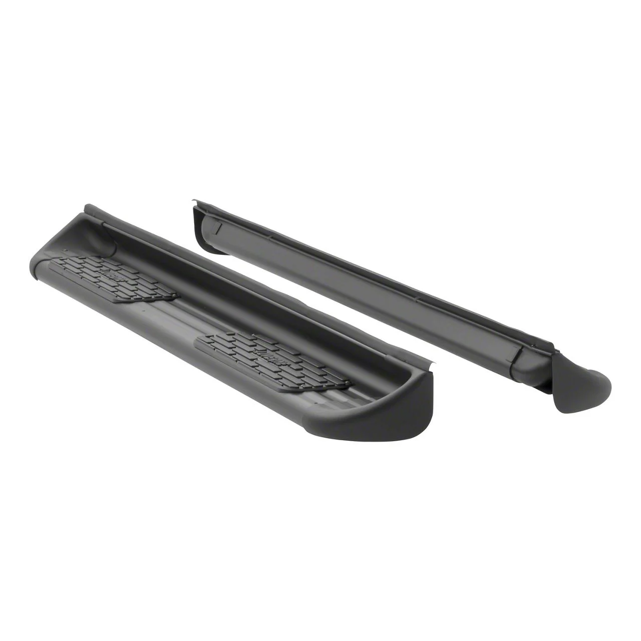 Stainless Side Entry Running Boards; Rocker Mount; Textured Black (09-18 RAM 1500 Quad Cab)