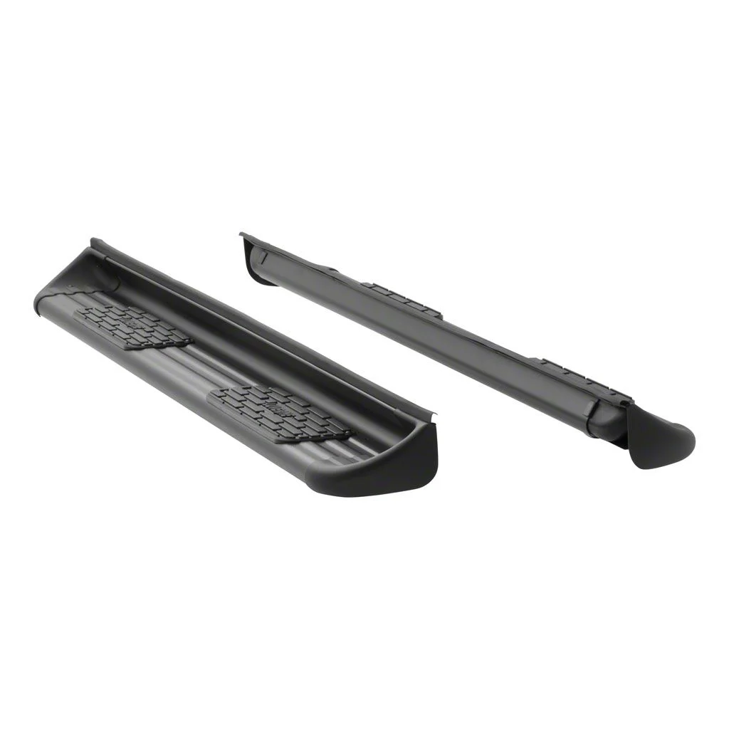 Stainless Side Entry Running Boards; Textured Black (15-26 F-150 SuperCrew)