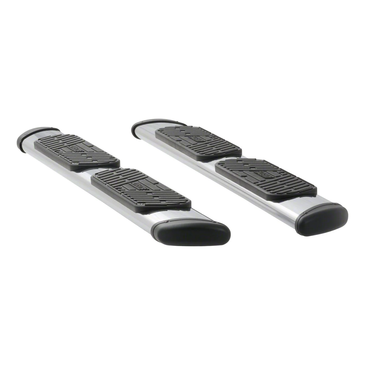 Regal 7-Inch Oval Side Step Bars; Polished Stainless (17-26 F-250 Super Duty SuperCab)