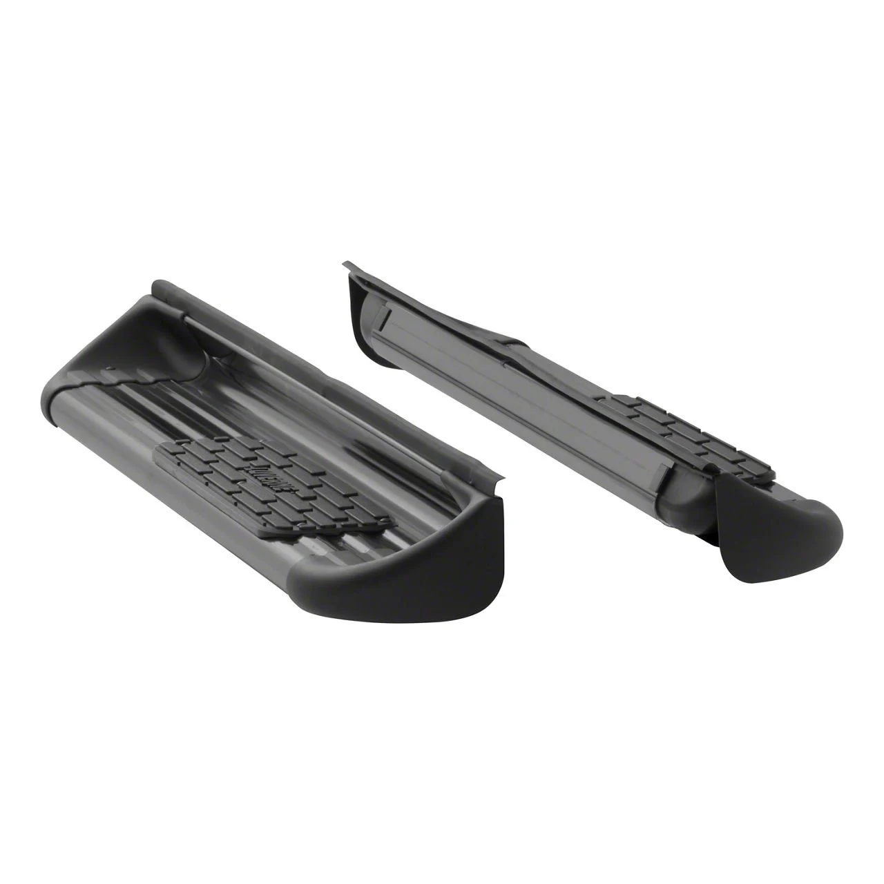 Stainless Side Entry Running Boards; Textured Black (17-26 F-250 Super Duty Regular Cab)