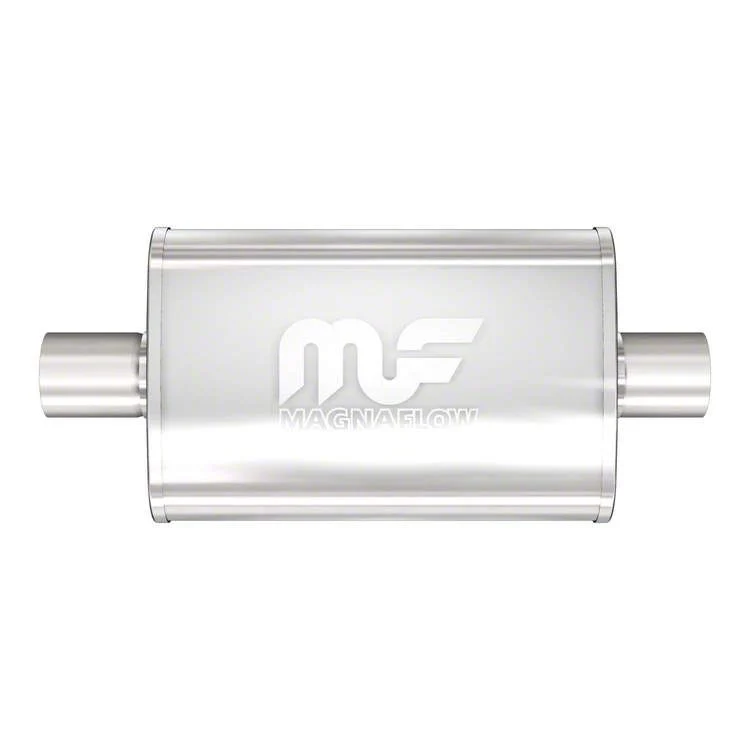 Magnaflow Performance Center/Center Oval Satin Muffler; 3-Inch (Universal; Some Adaptation May Be Required)