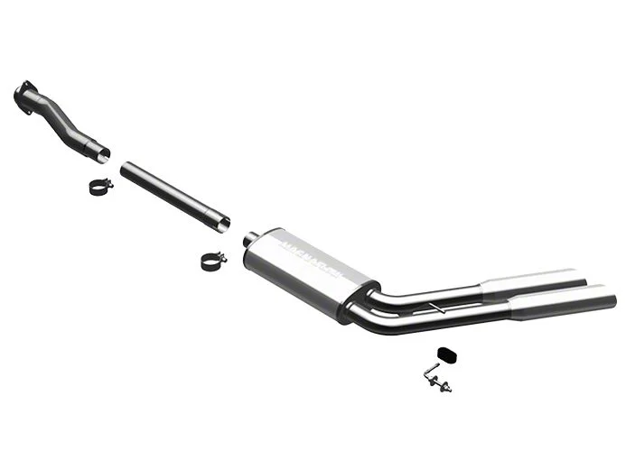 Magnaflow Street Series Dual Exhaust System with Polished Tips; Middle Side Exit (11-14 5.0L F-150)