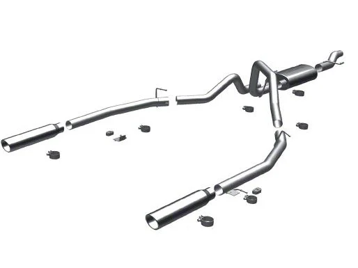 Magnaflow Street Series Dual Exhaust System with Polished Tips; Rear Exit (09-10 4.6L F-150)