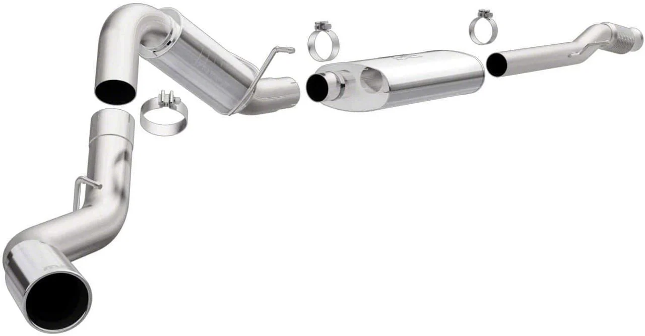 Magnaflow Street Series Single Exhaust System with Polished Tip; Side Exit (14-18 6.2L Sierra 1500 Double Cab w/ 6.50-Foot Standard Box, Crew Cab w/ 5.80-Foot Short Box)