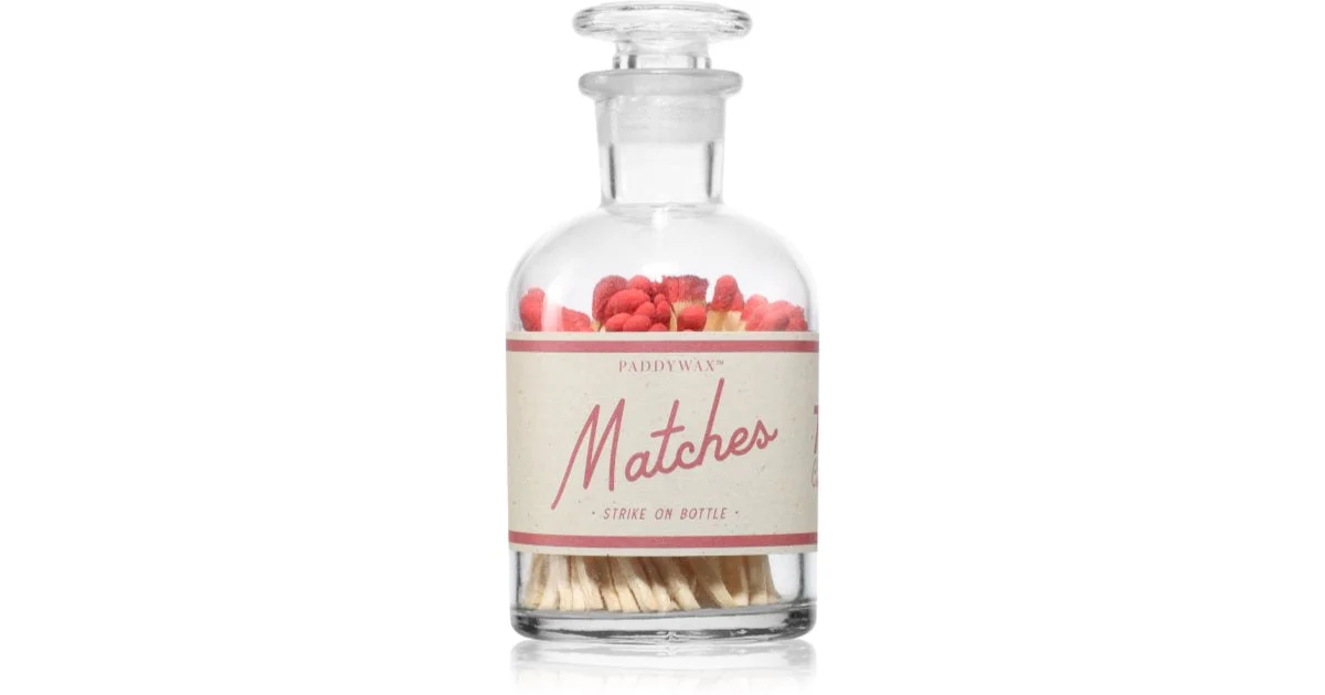 Paddywax Matches Red Glass fiammiferi