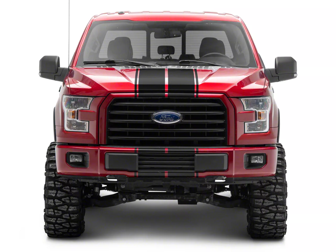 SEC10 Full Length Stripes; Matte Black; 10-1/4-Inch (15-20 F-150)