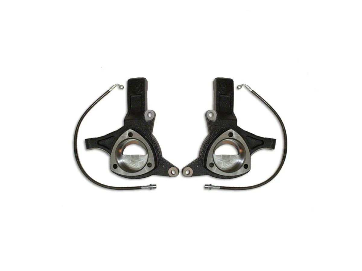Max Trac 5-Inch Front Lift Spindles with Extended Brake Lines (16-18 2WD Sierra 1500 w/ Stamped Steel or Cast Aluminum Control Arms)