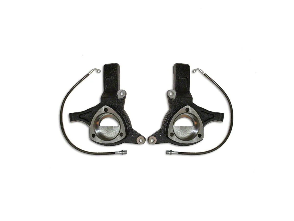 Max Trac 5-Inch Front Lift Spindles with Extended Brake Lines (16-18 2WD Silverado 1500 w/ Stamped Steel or Cast Aluminum Control Arms)