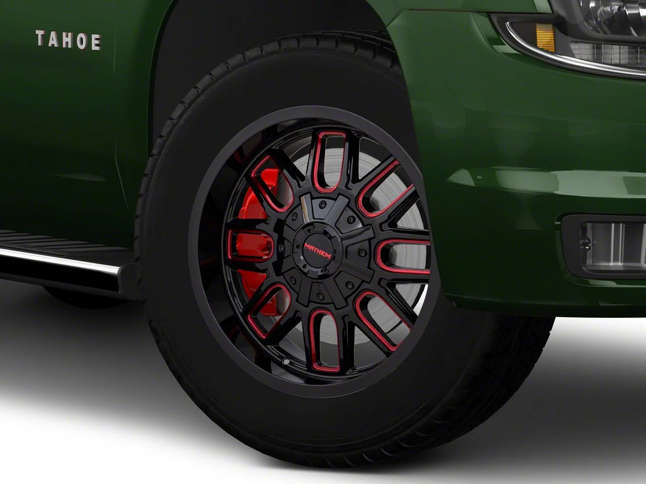 Mayhem Wheels Cogent Black with Prism Red 6-Lug Wheel; 20x9; 18mm Offset (15-20 Tahoe)