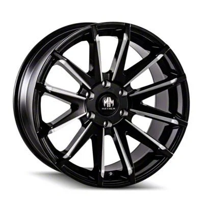 Mayhem Wheels Crossfire Gloss Black Milled 6-Lug Wheel; 22x9.5; 25mm Offset (15-20 Tahoe)