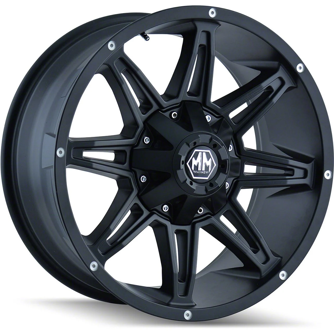 Mayhem Wheels Rampage Matte Black 6-Lug Wheel; 17x9; -12mm Offset (21-26 F-150)