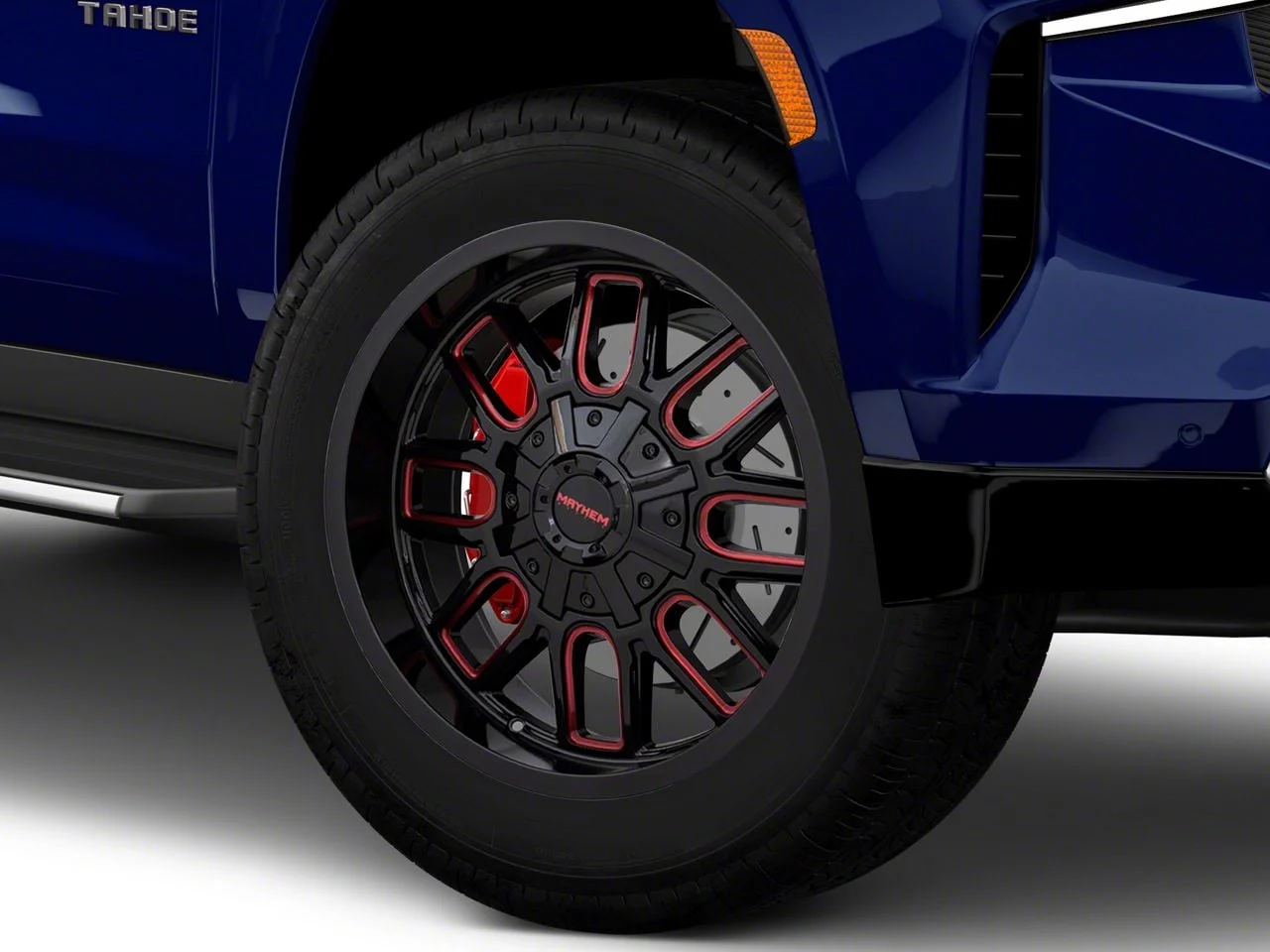 Mayhem Wheels Cogent Black with Prism Red 6-Lug Wheel; 20x9; 0mm Offset (21-26 Tahoe)