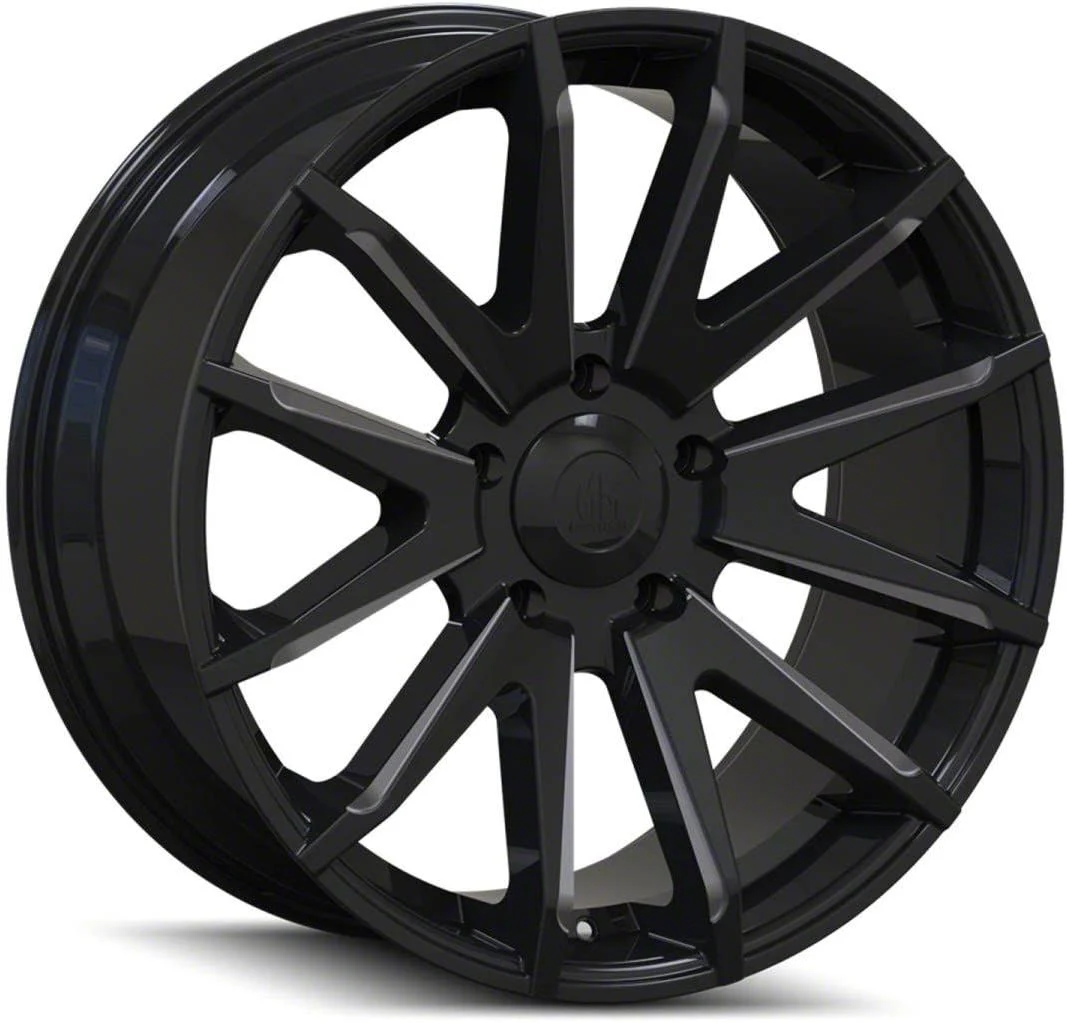 Mayhem Wheels Crossfire Gloss Black Milled 6-Lug Wheel; 20x9.5; 18mm Offset (21-26 Tahoe)