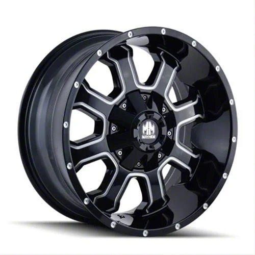 Mayhem Wheels Fierce Gloss Black Milled 6-Lug Wheel; 20x10; -19mm Offset (21-26 Tahoe)
