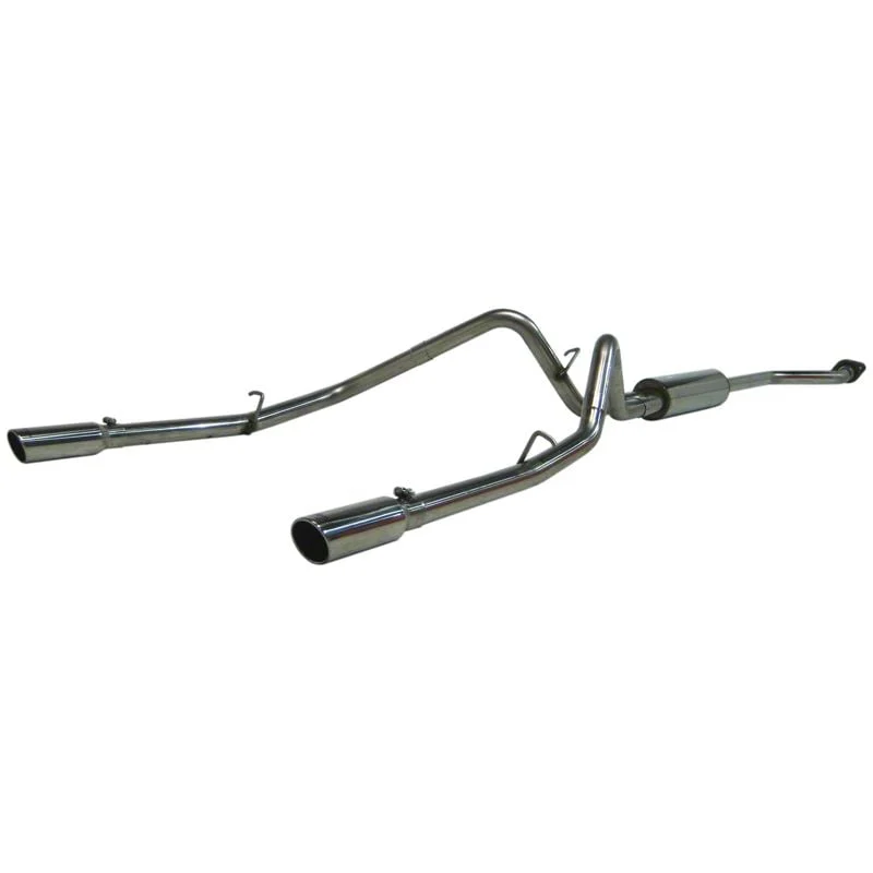 MBRP Armor Plus Dual Exhaust System with Polished Tips; Rear Exit (03-06 5.3L Silverado 1500)