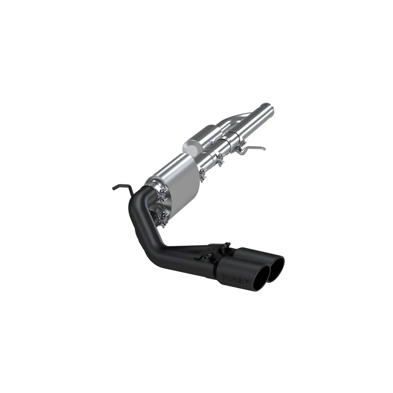 MBRP Armor BLK Dual Exhaust System; Middle Side Exit (09-18 4.3L Sierra 1500)